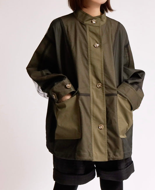 シアーレイヤード ミリタリージャケット
