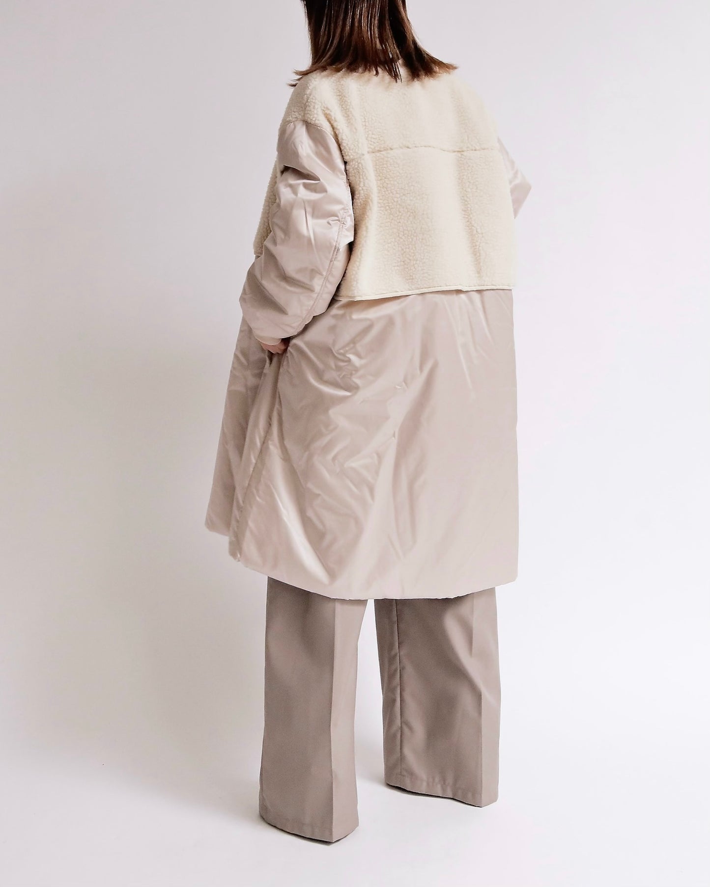 ボアレイヤード ミリタリーロングコート