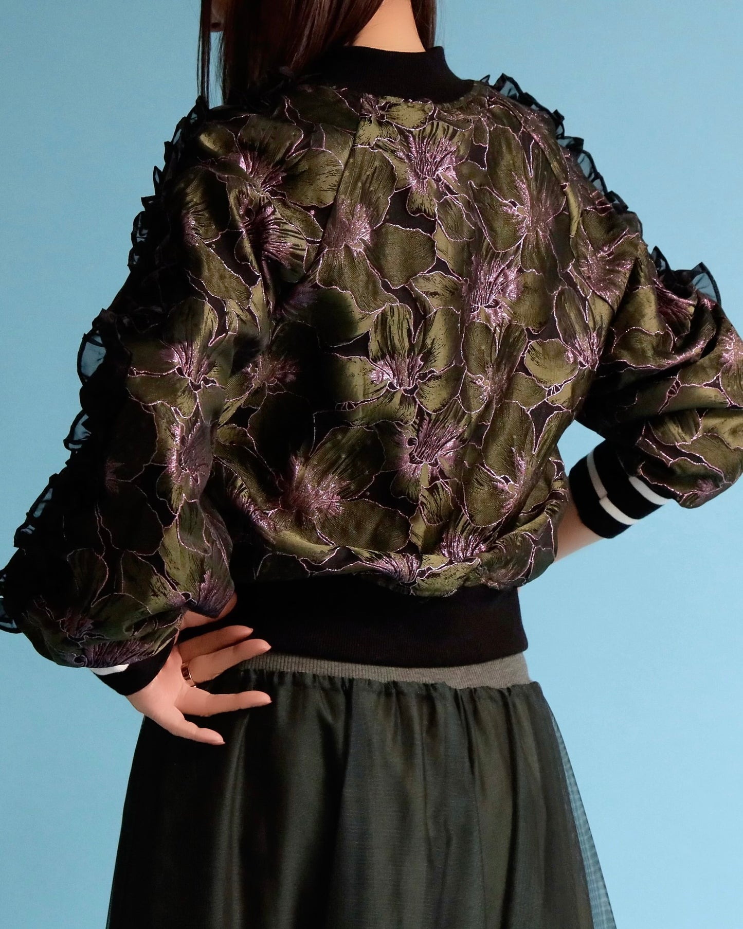 フローラ ジャカードブルゾン