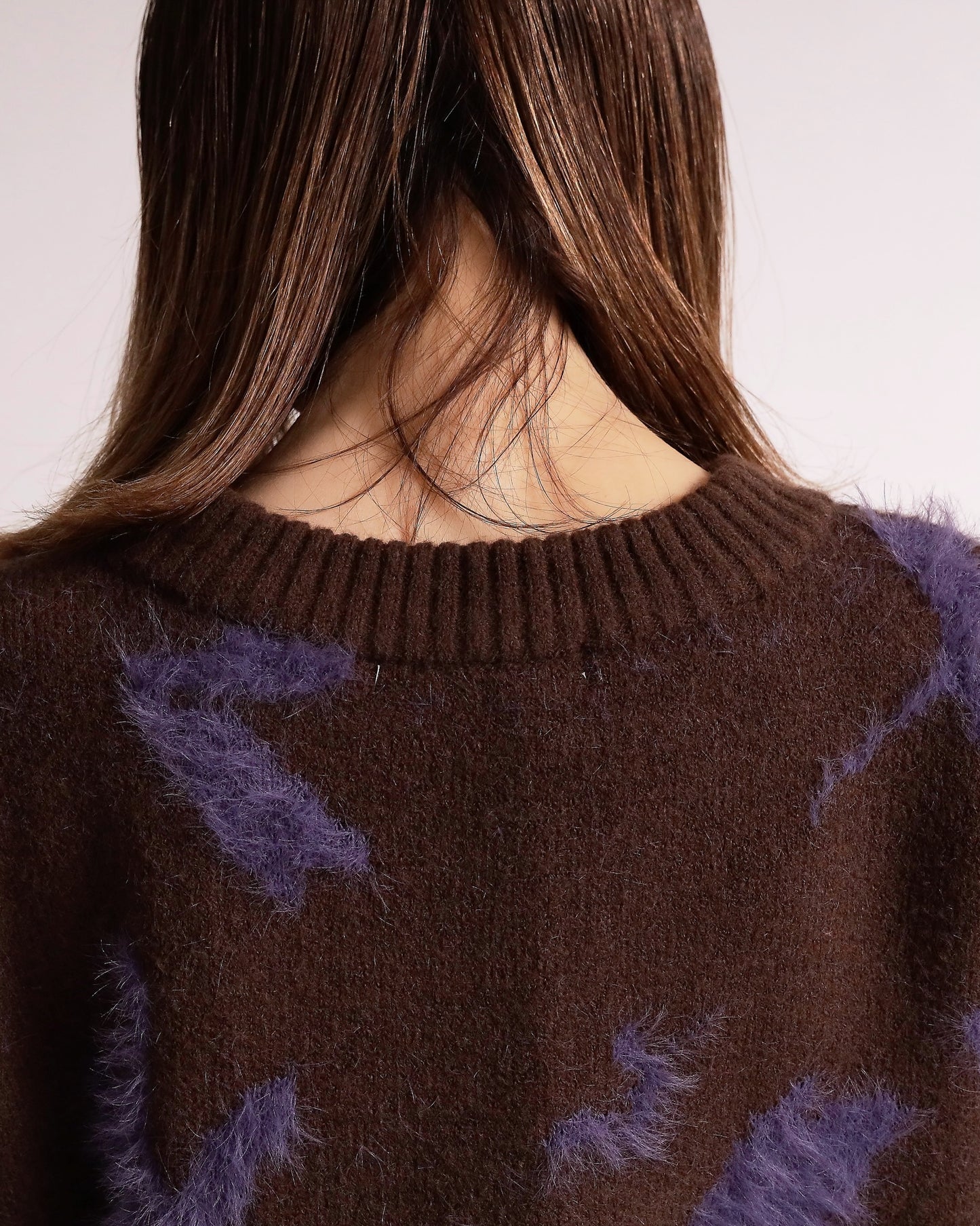 フェザーモチーフ ニットプルオーバー