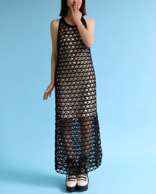 メッシュレイヤードワンピース