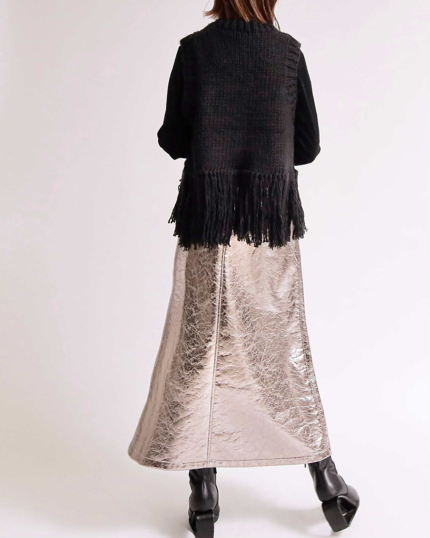 フリンジニットベスト