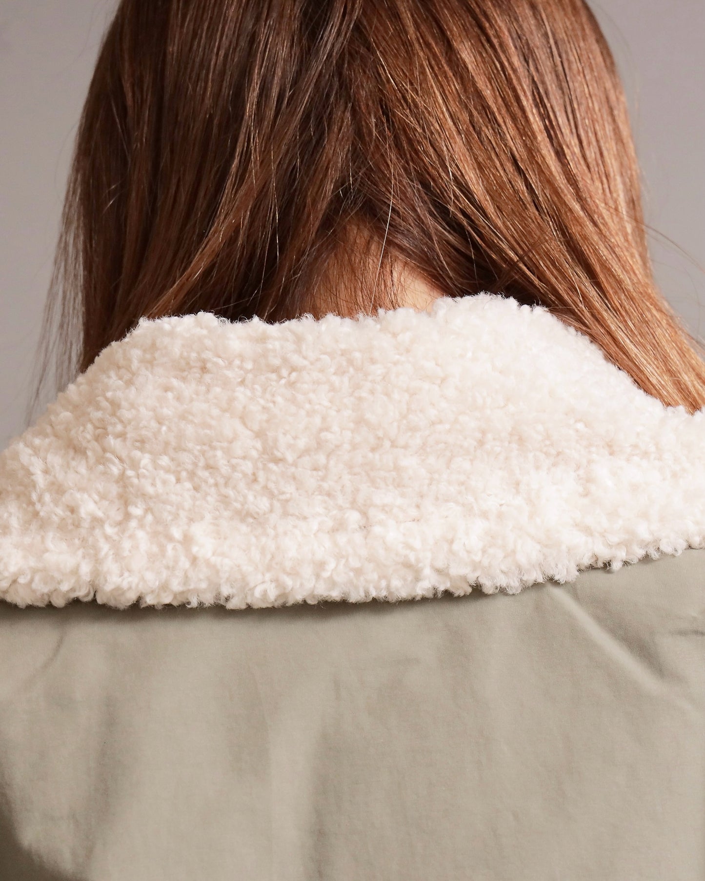 ボアカラー配色ミックスショートジャケット