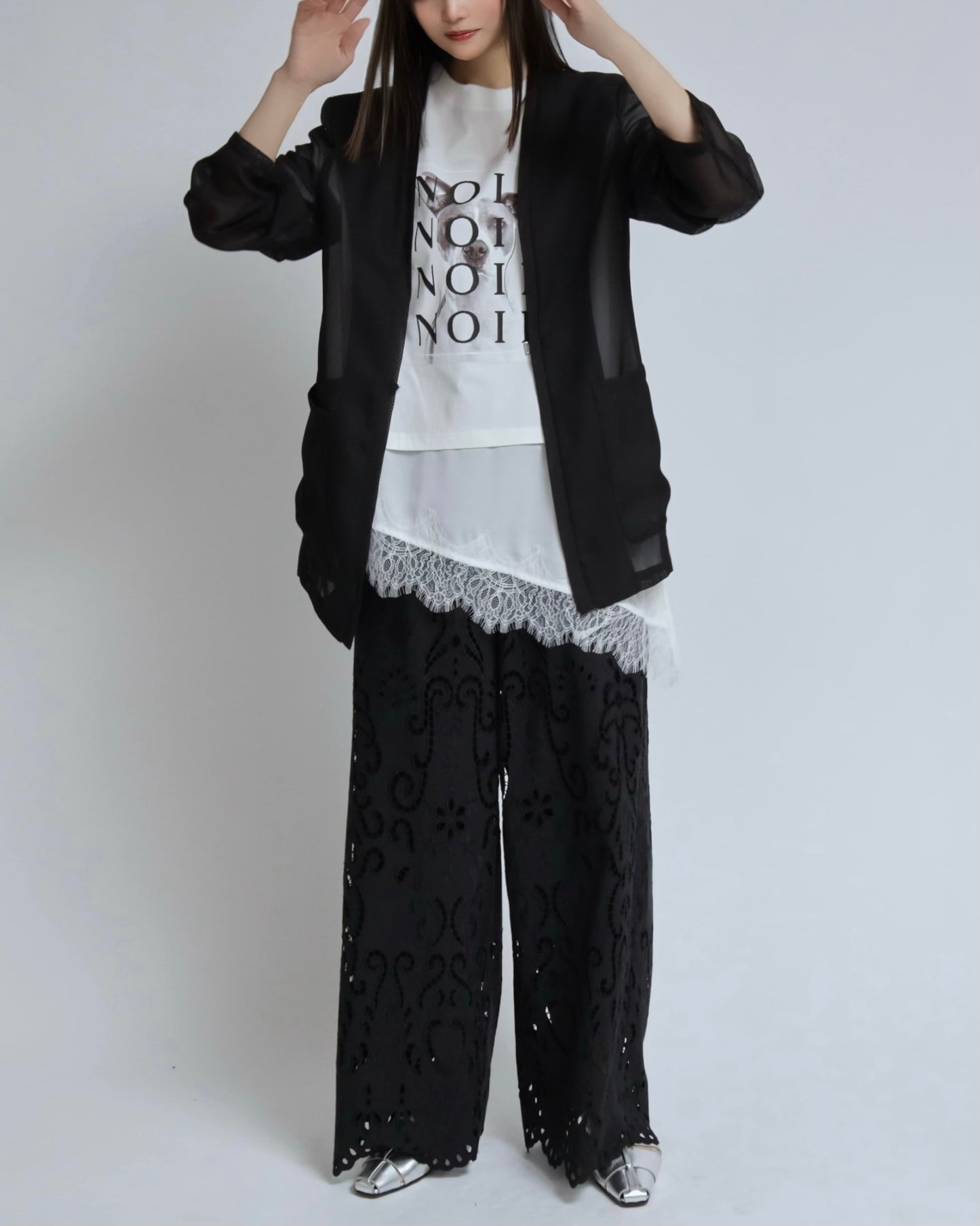 レースヘム アートグラフィックTops