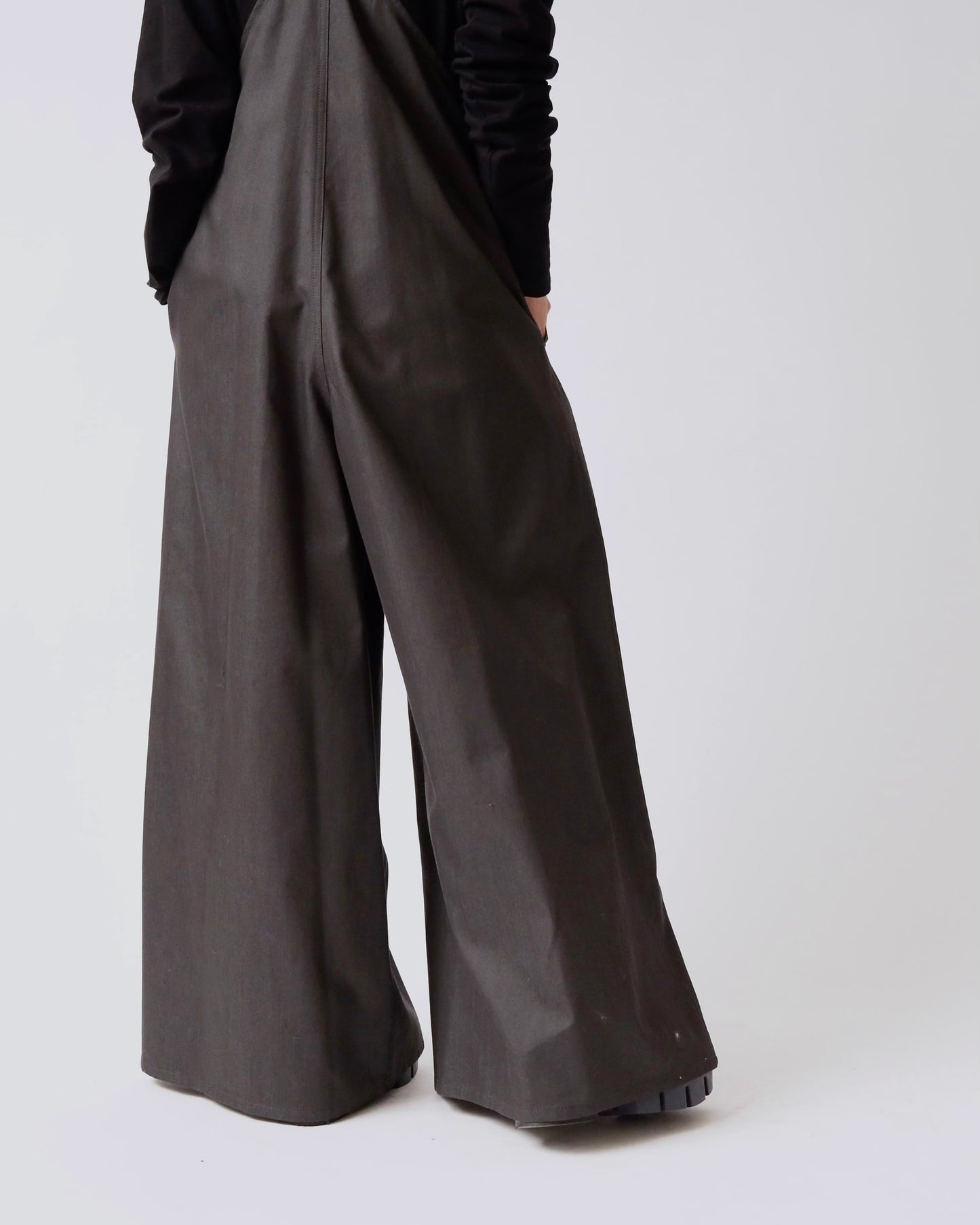 V サスペンダー ワイドサロペット