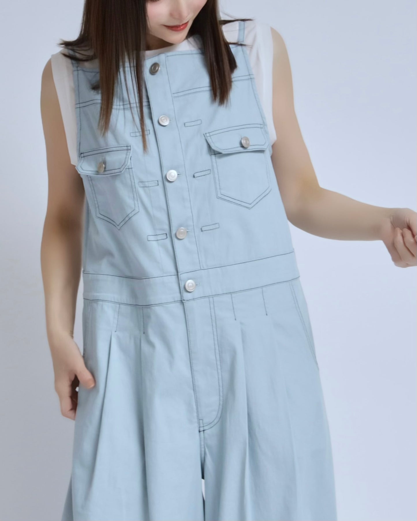 エフォートレスデニムサロペット