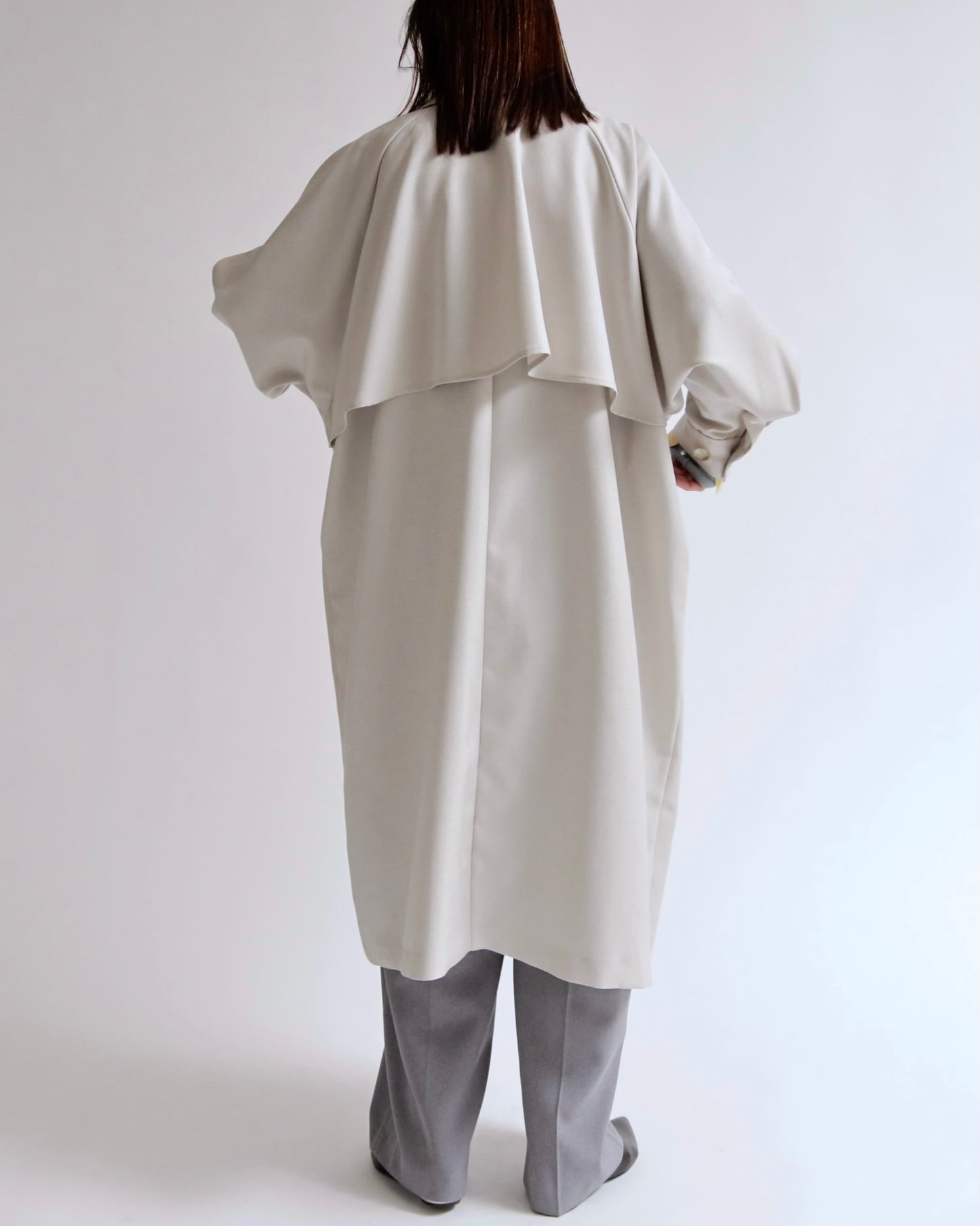 ニュアンスドレープ ダブルロングコート