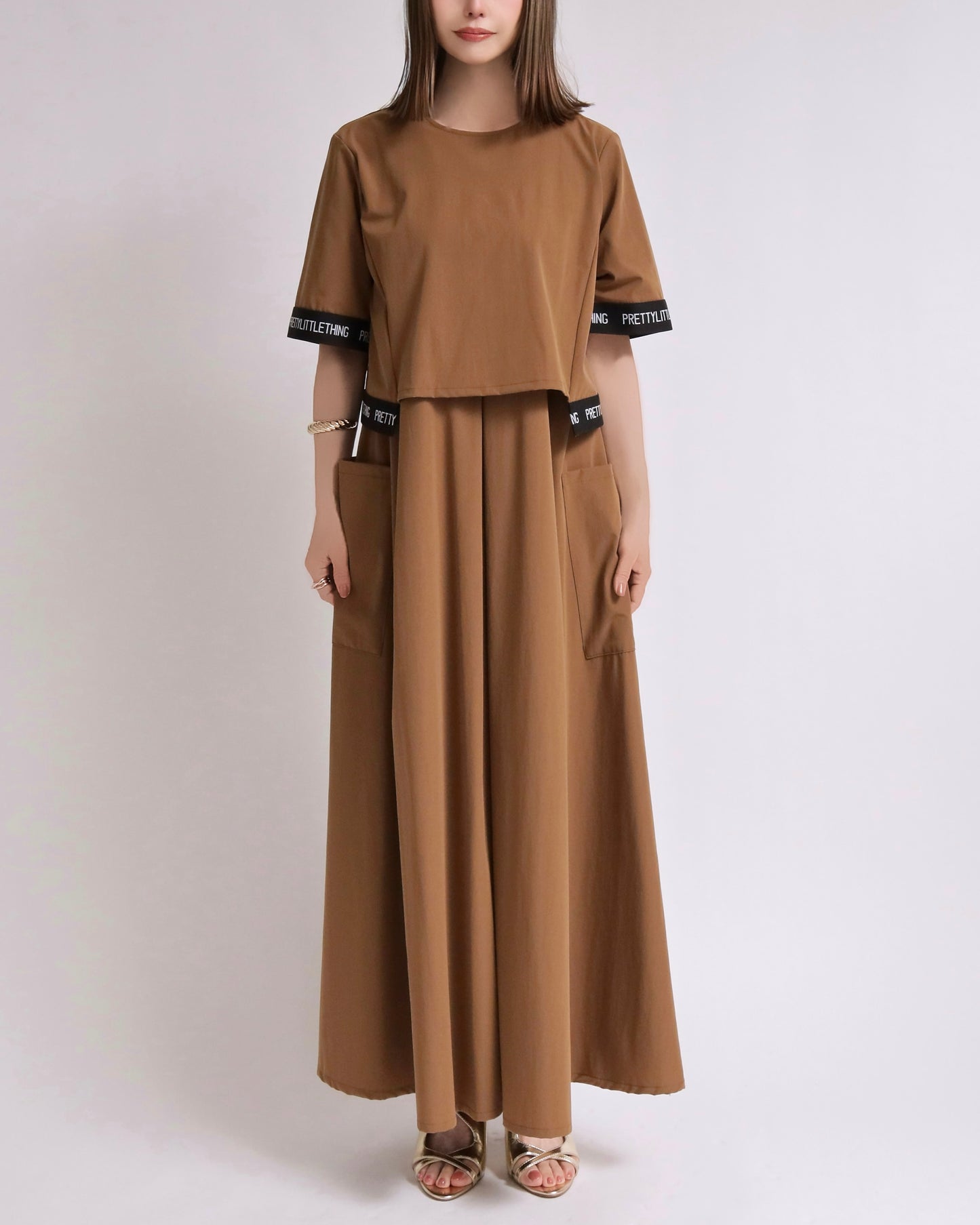 ロゴテープアンサンブルワンピース