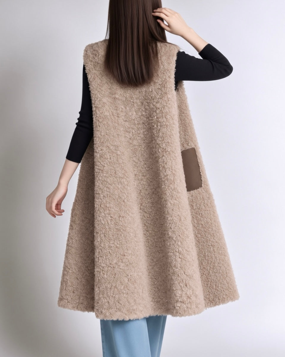 異素材コンビ ロングボアジレ