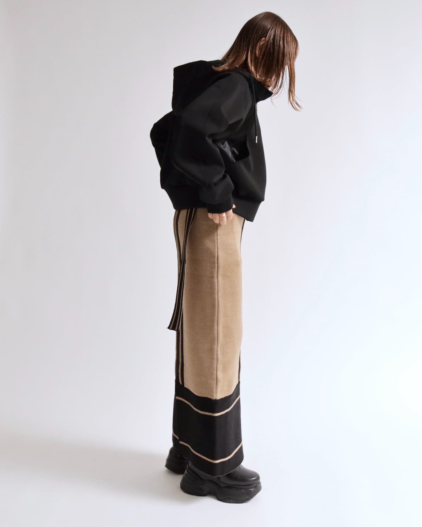 ラインアクセント ニットタイトスカート