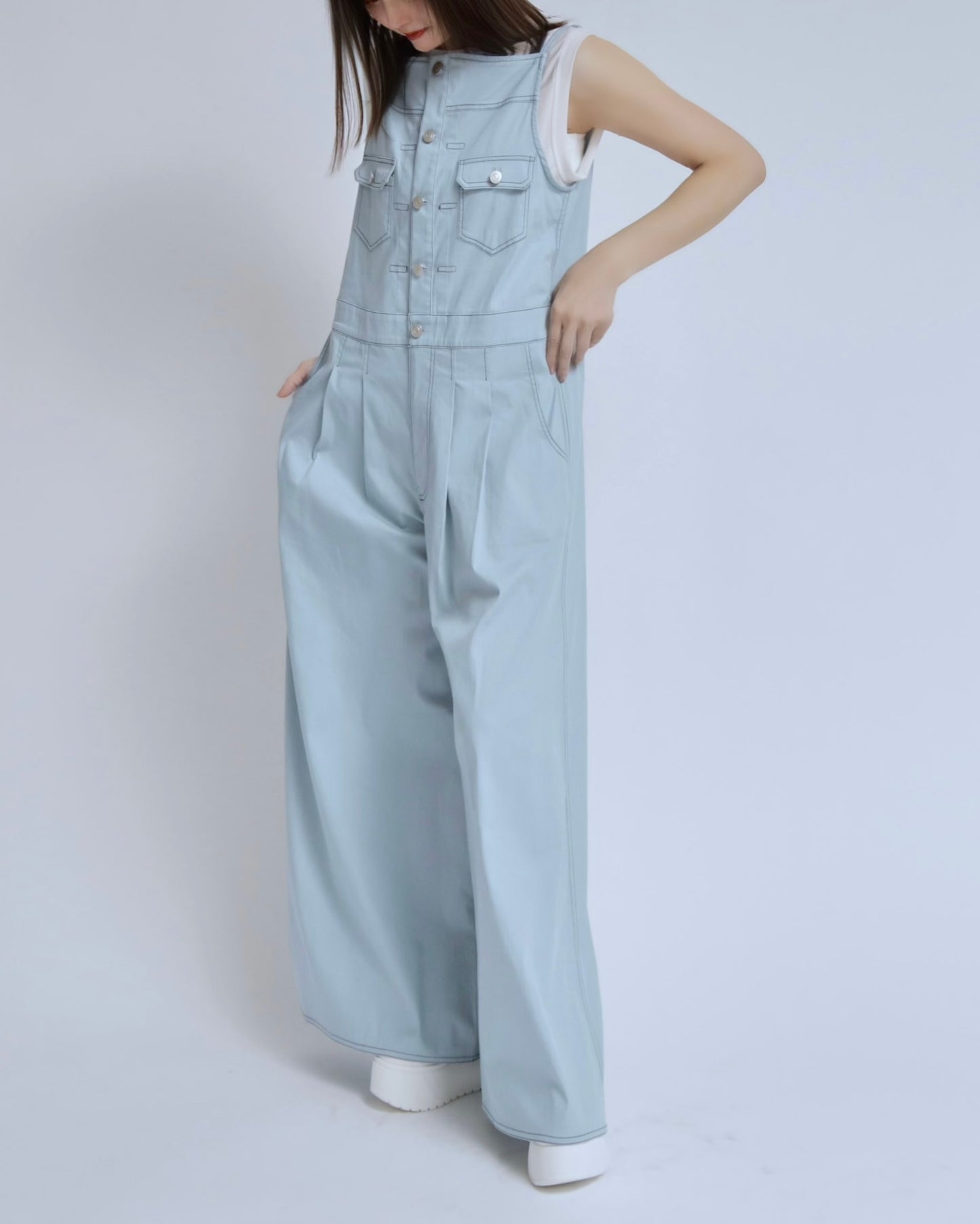 エフォートレスデニムサロペット