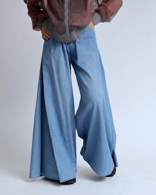 フレアラインデニムパンツ