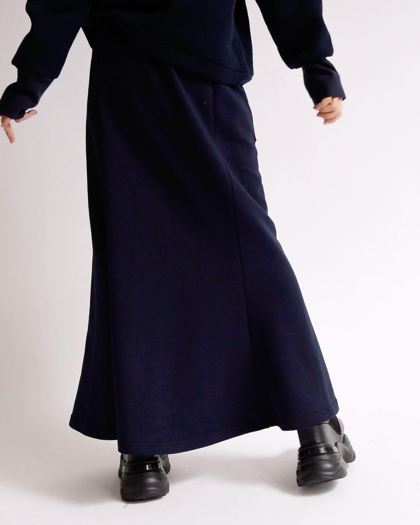 フロントポケット裏毛マーメイドスカート