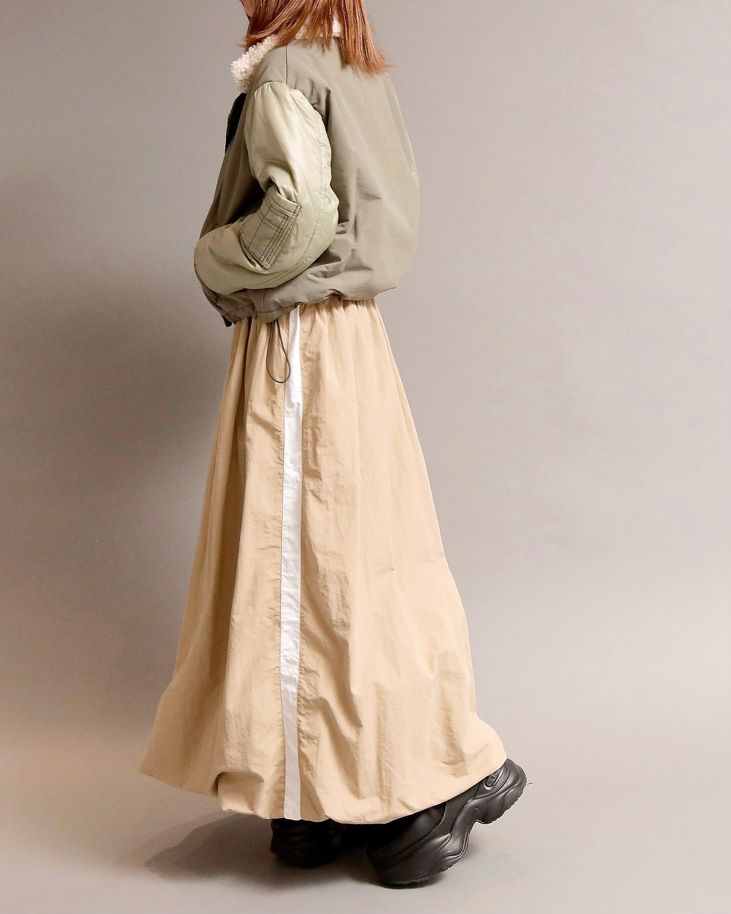 ボアカラー配色ミックスショートジャケット