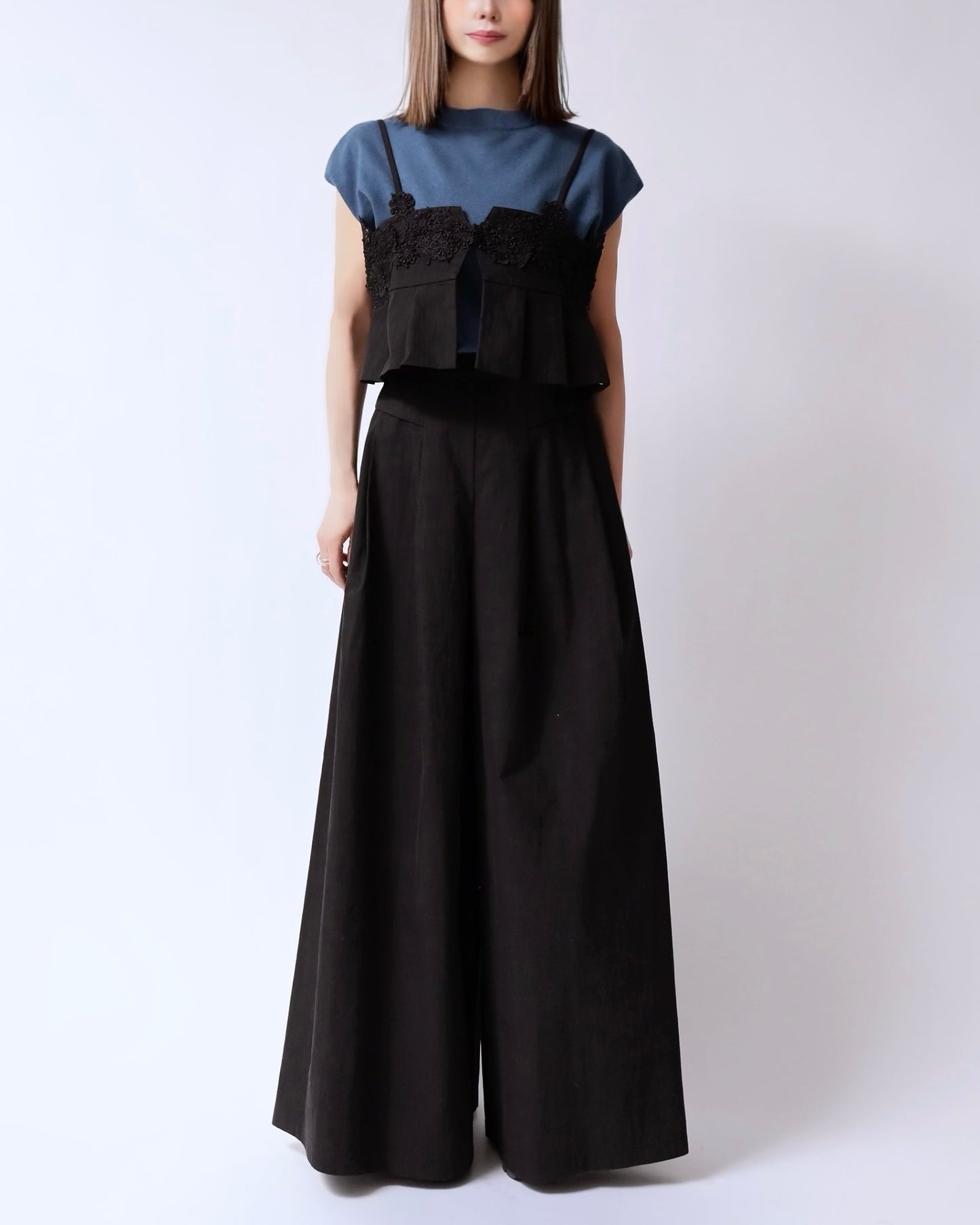 ハイウエストワイドパンツ