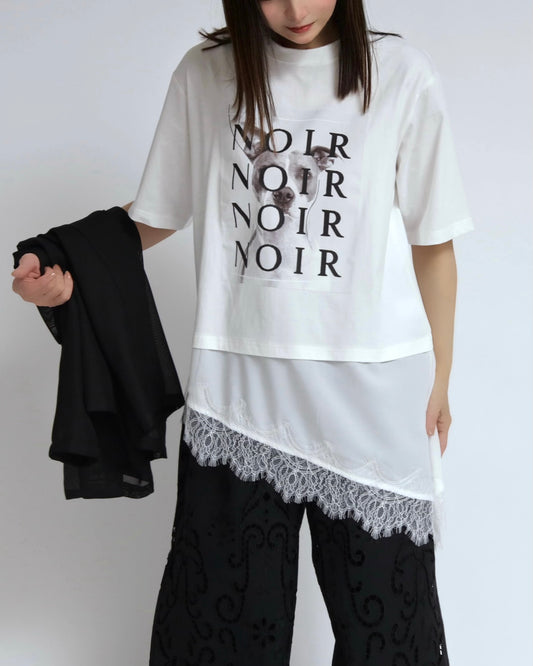 レースヘム アートグラフィックTops