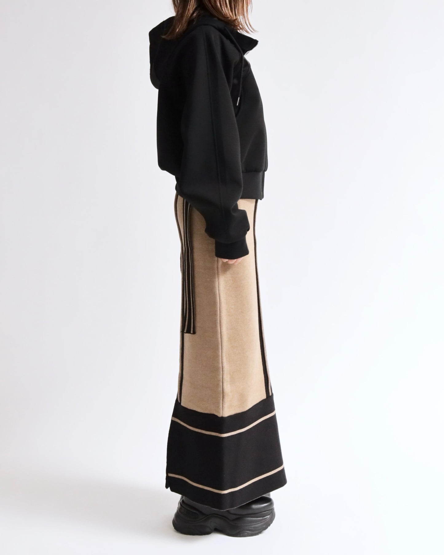 ラインアクセント ニットタイトスカート