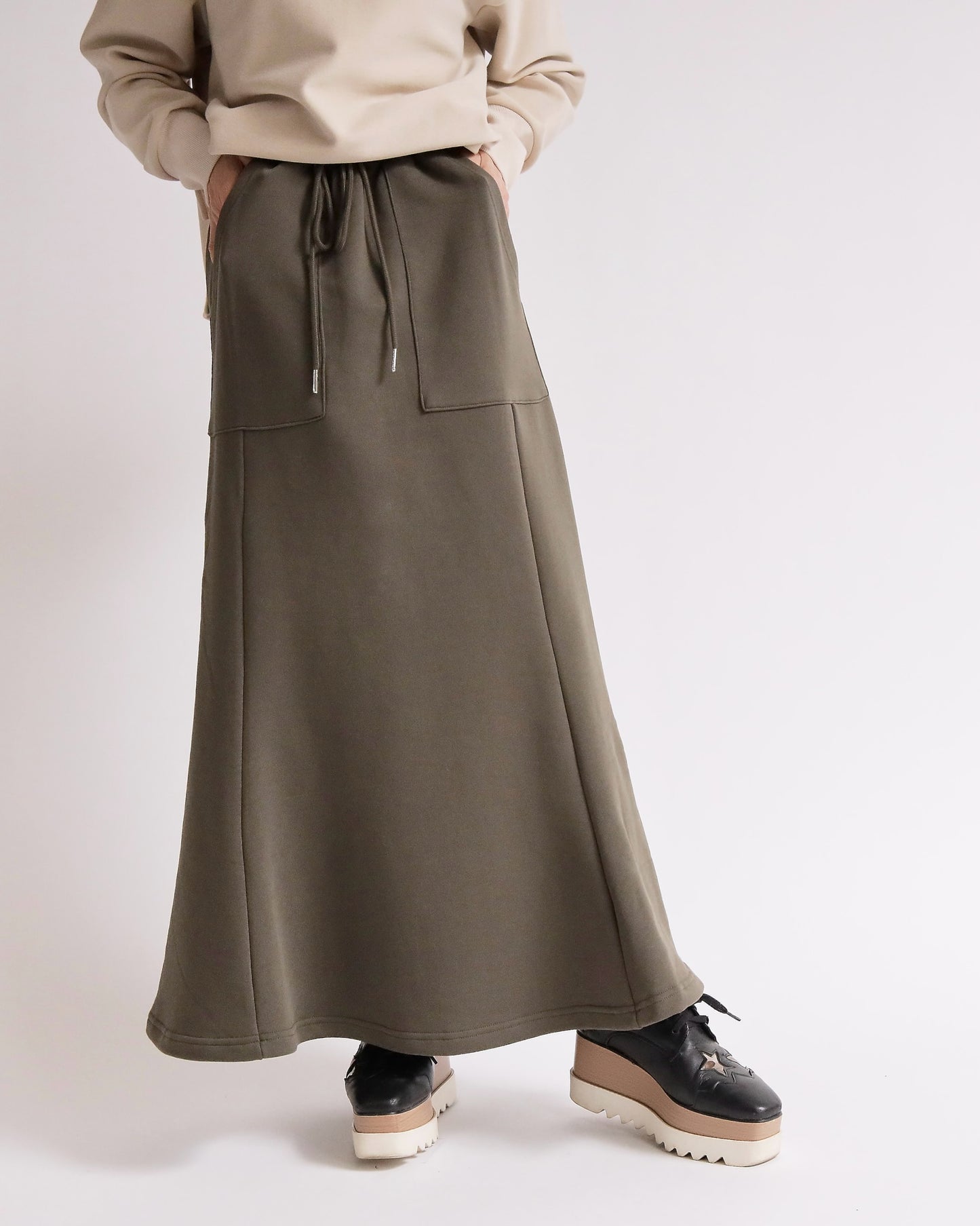 フロントポケット裏毛マーメイドスカート