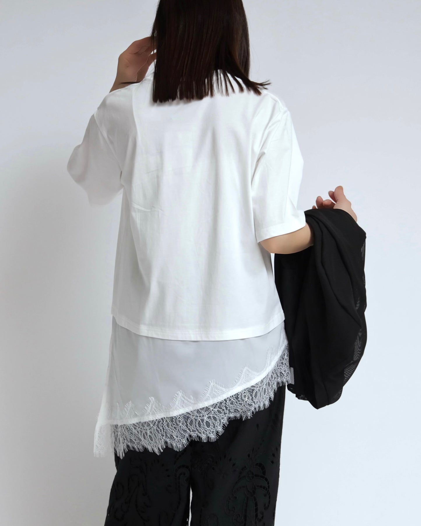 レースヘム アートグラフィックTops