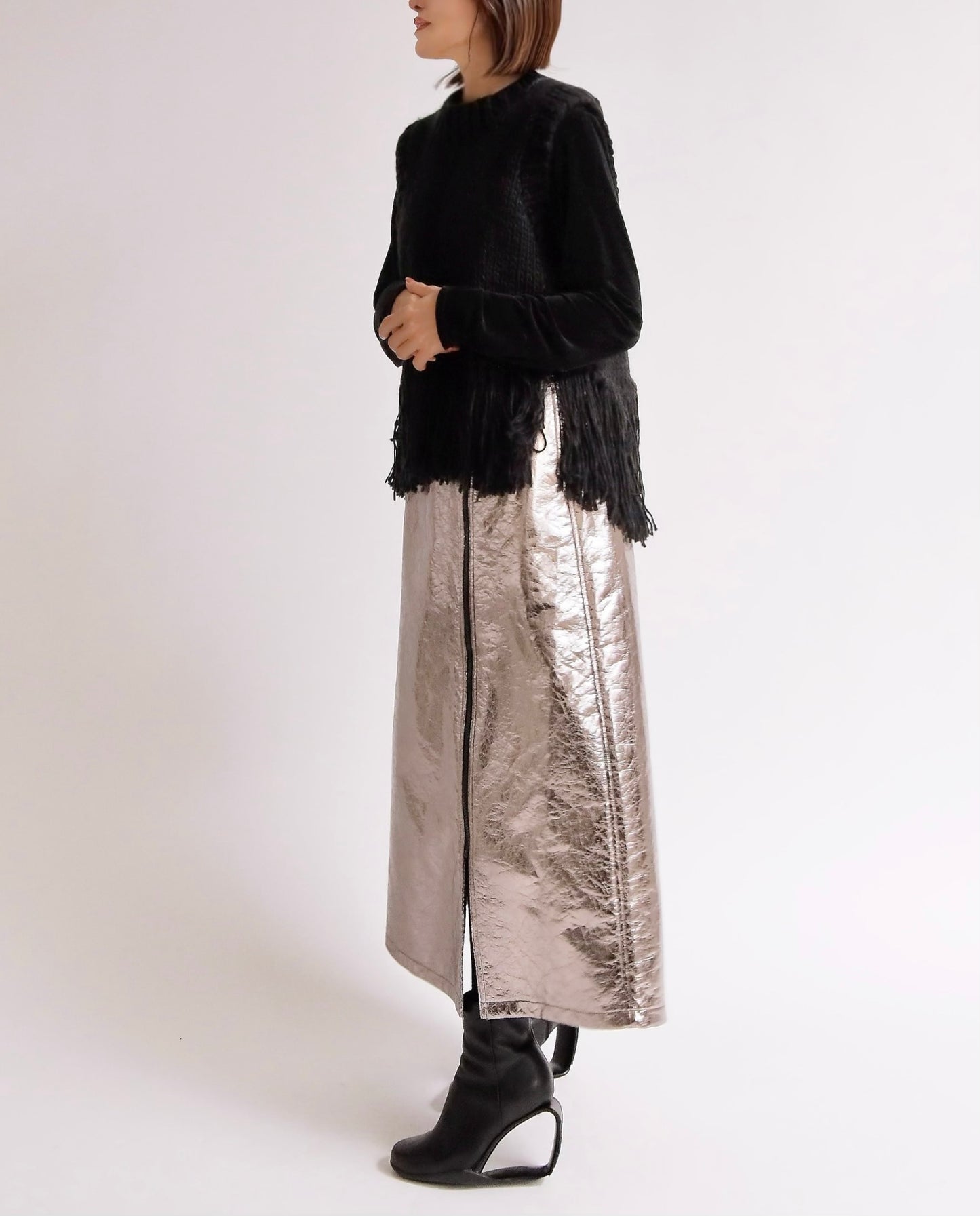 フリンジニットベスト