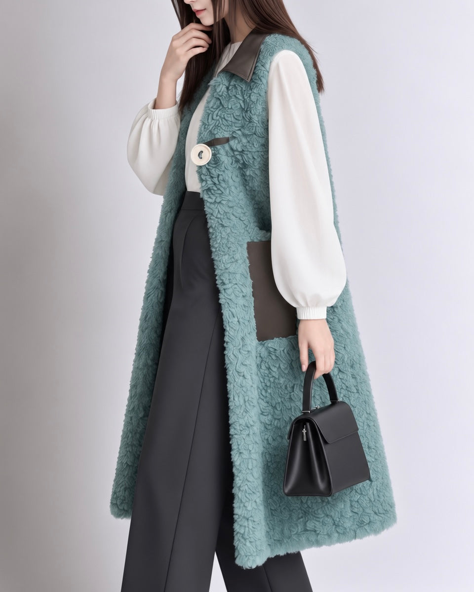 異素材コンビ ロングボアジレ