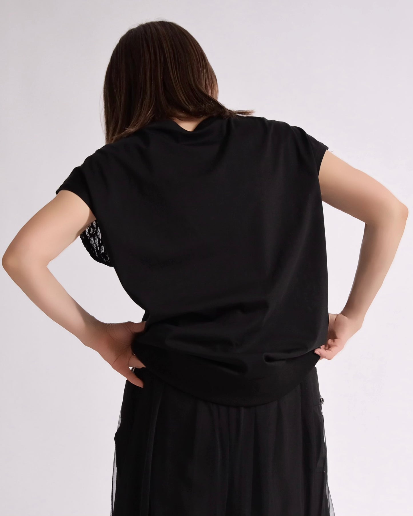 レースレイヤード フォトトップス