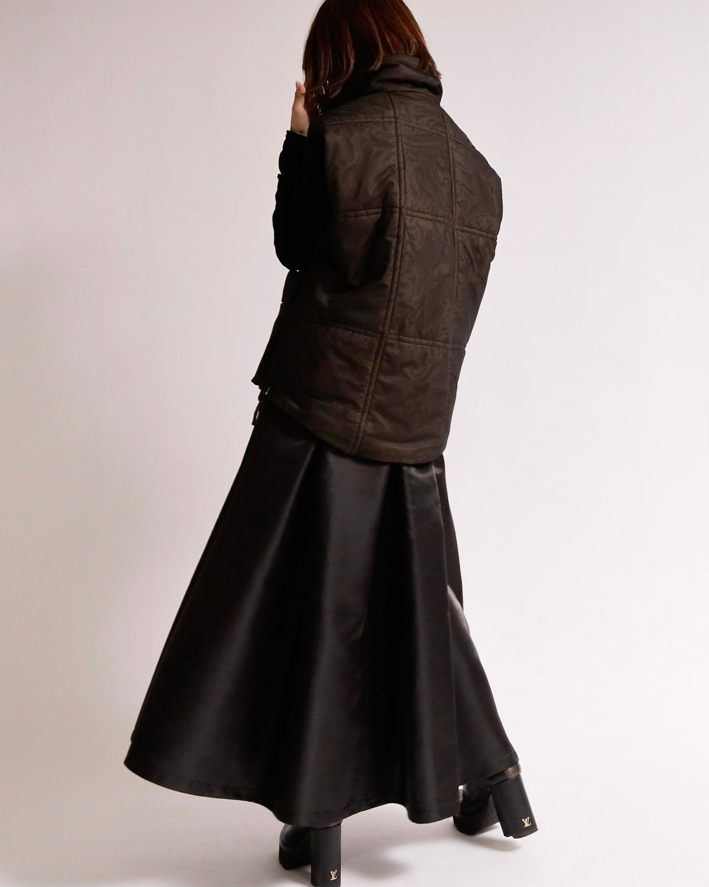 キルティングスタンドネックベスト