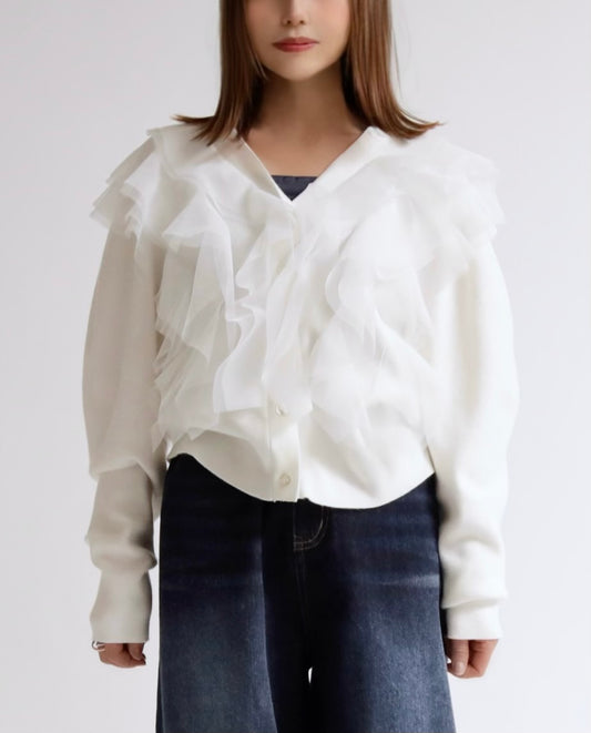 エアリーフリル・ショートカーディガン