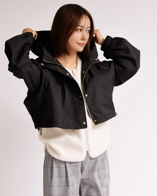 3WAY レイヤードフーディーショートブルゾン