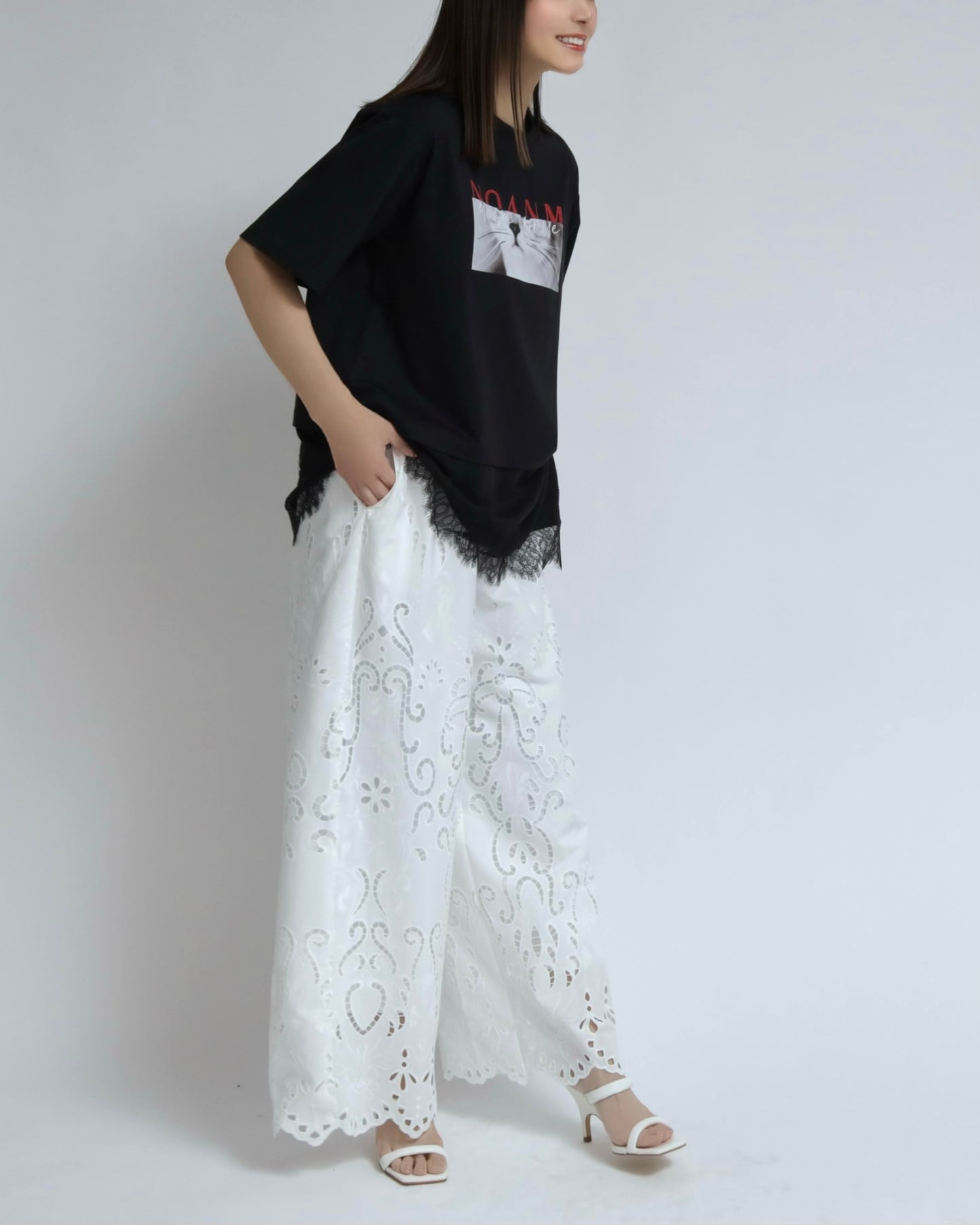 レースヘム アートグラフィックTops
