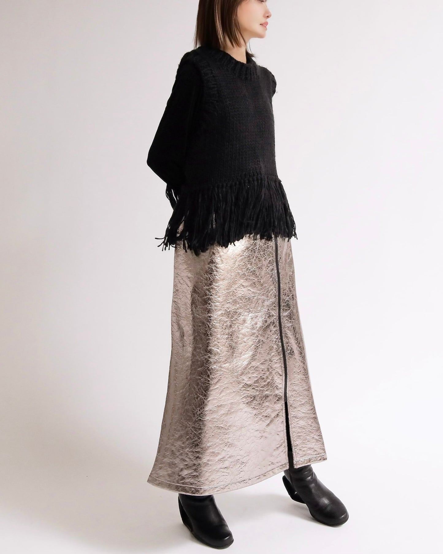 フリンジニットベスト