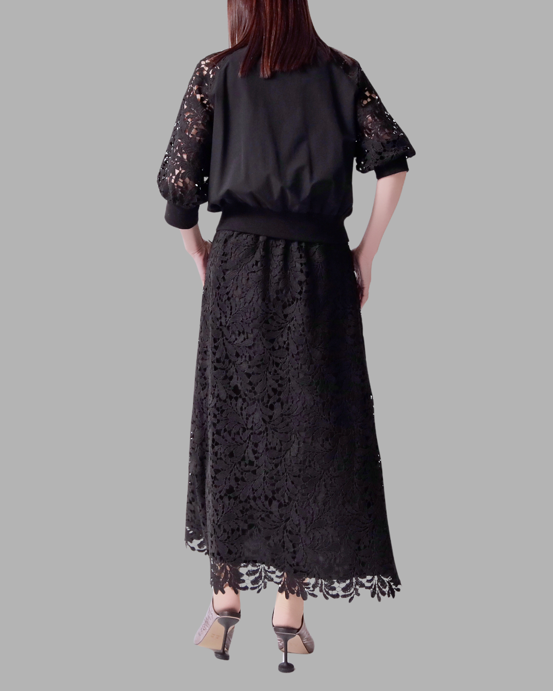 レーススリーブショートブルゾン