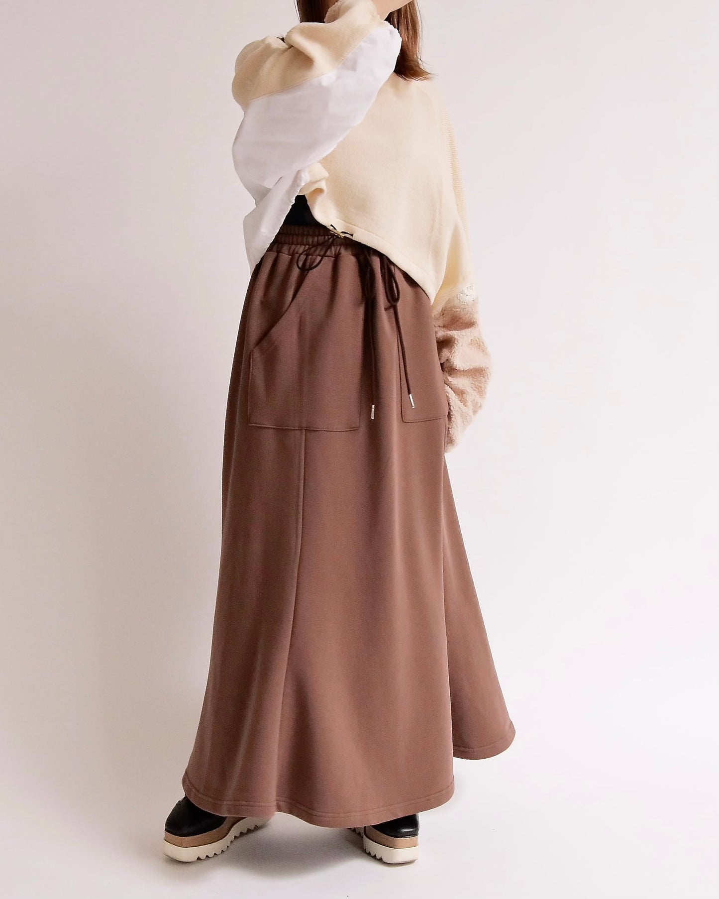 フロントポケット裏毛マーメイドスカート