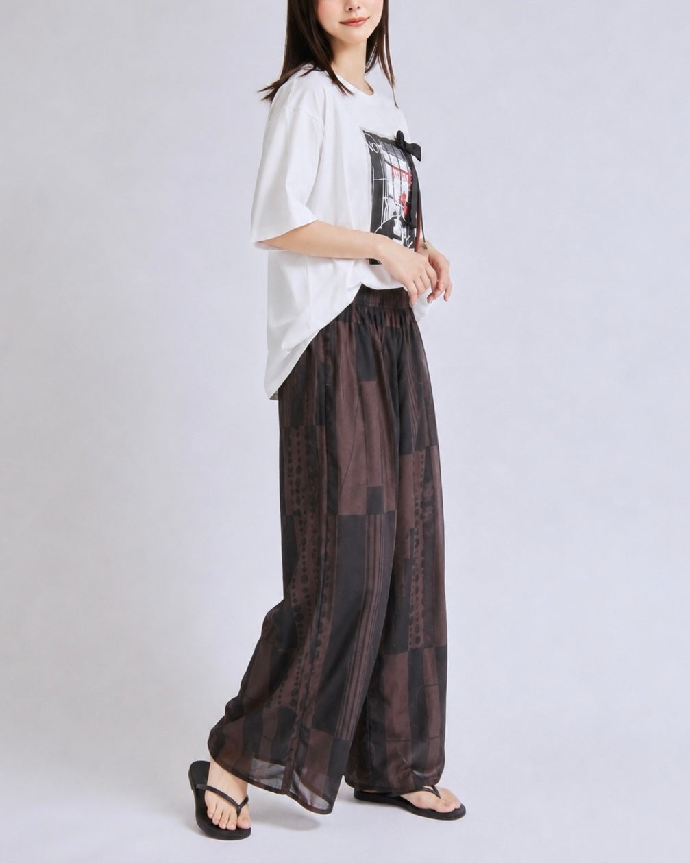アートプリント リボンデザインTシャツ