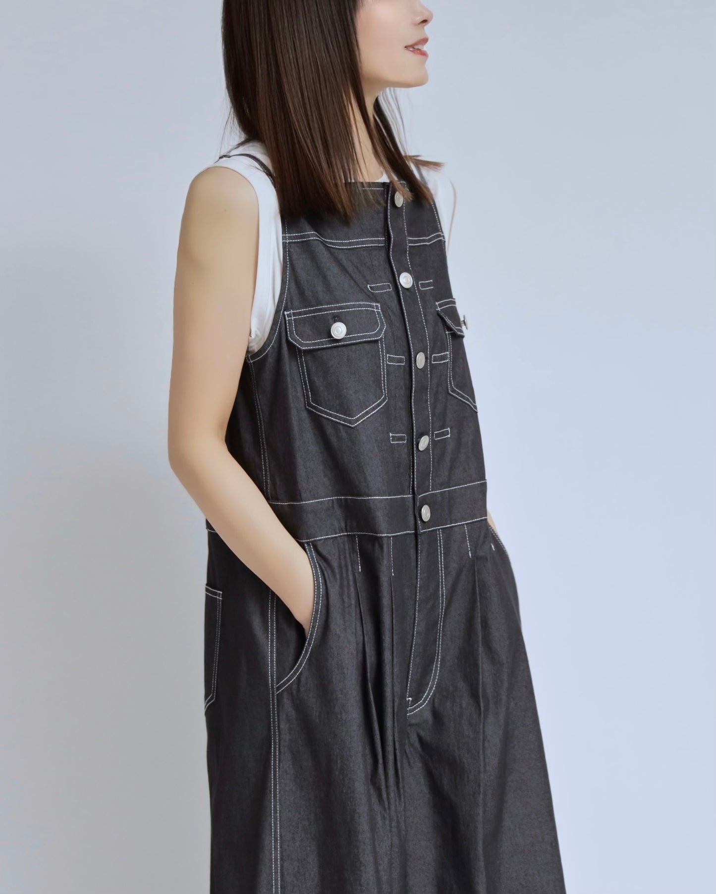 エフォートレスデニムサロペット