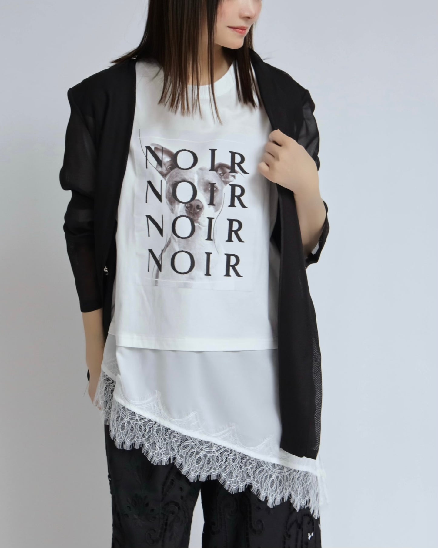レースヘム アートグラフィックTops