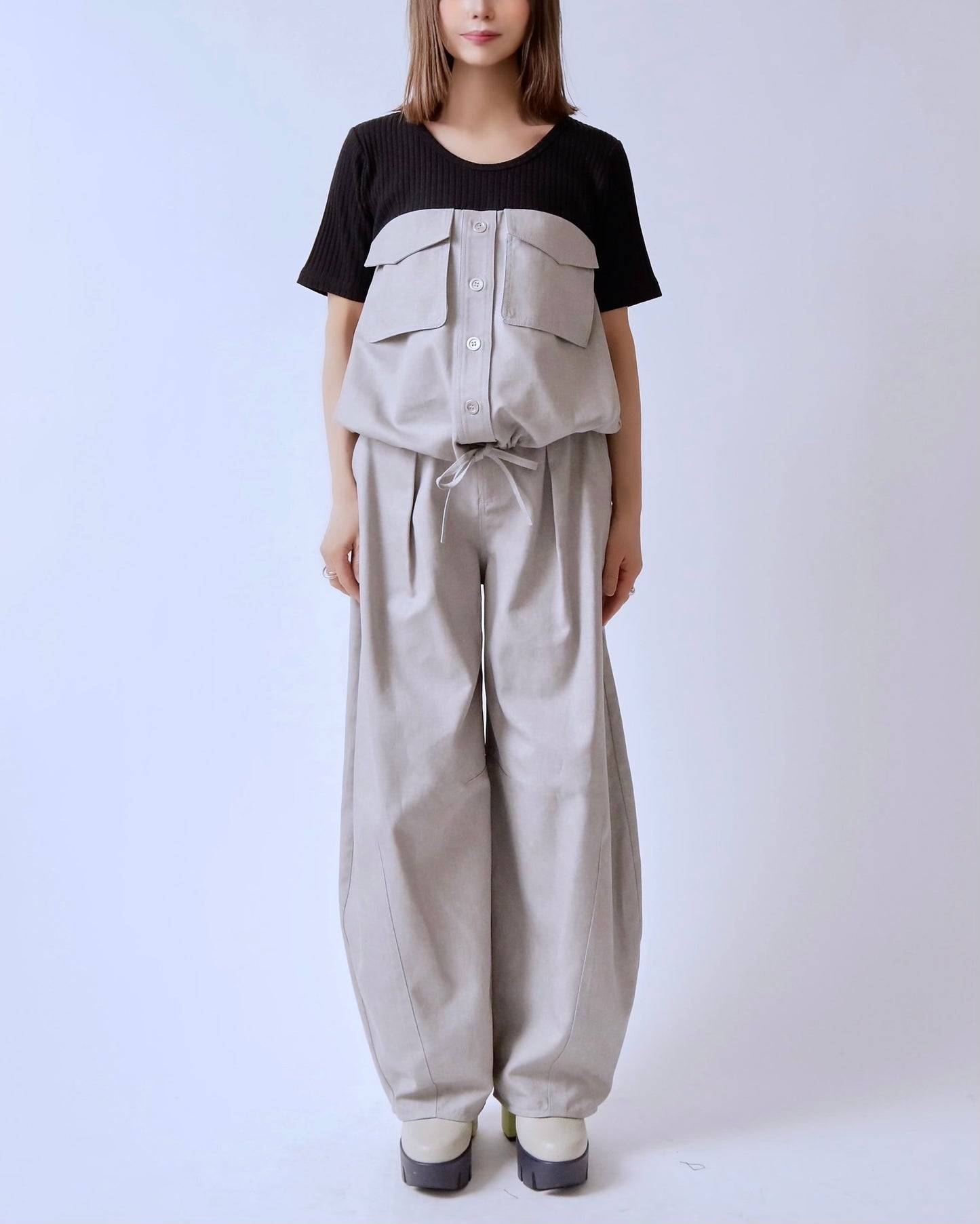 タックバルーン ワイドパンツ