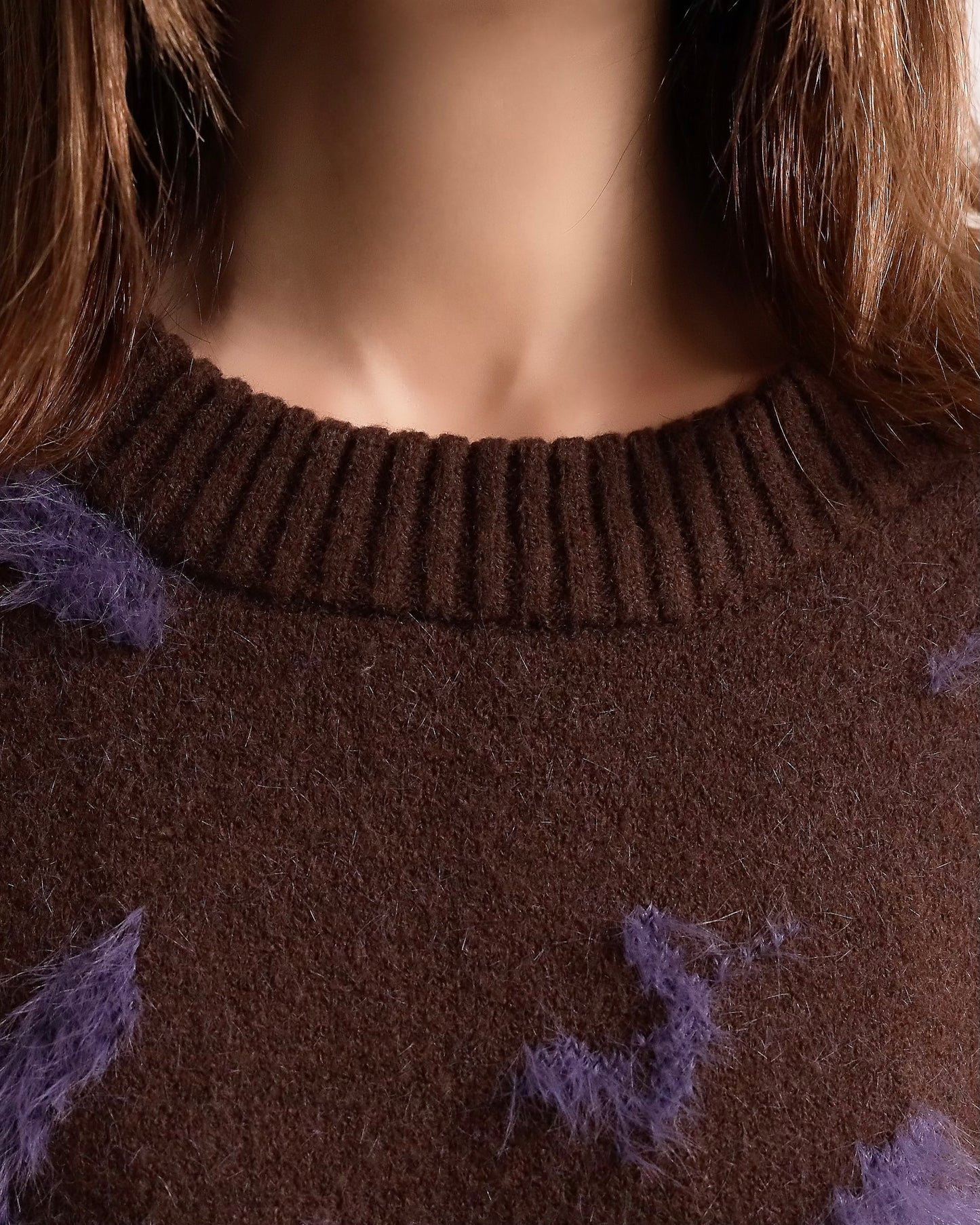 フェザーモチーフ ニットプルオーバー