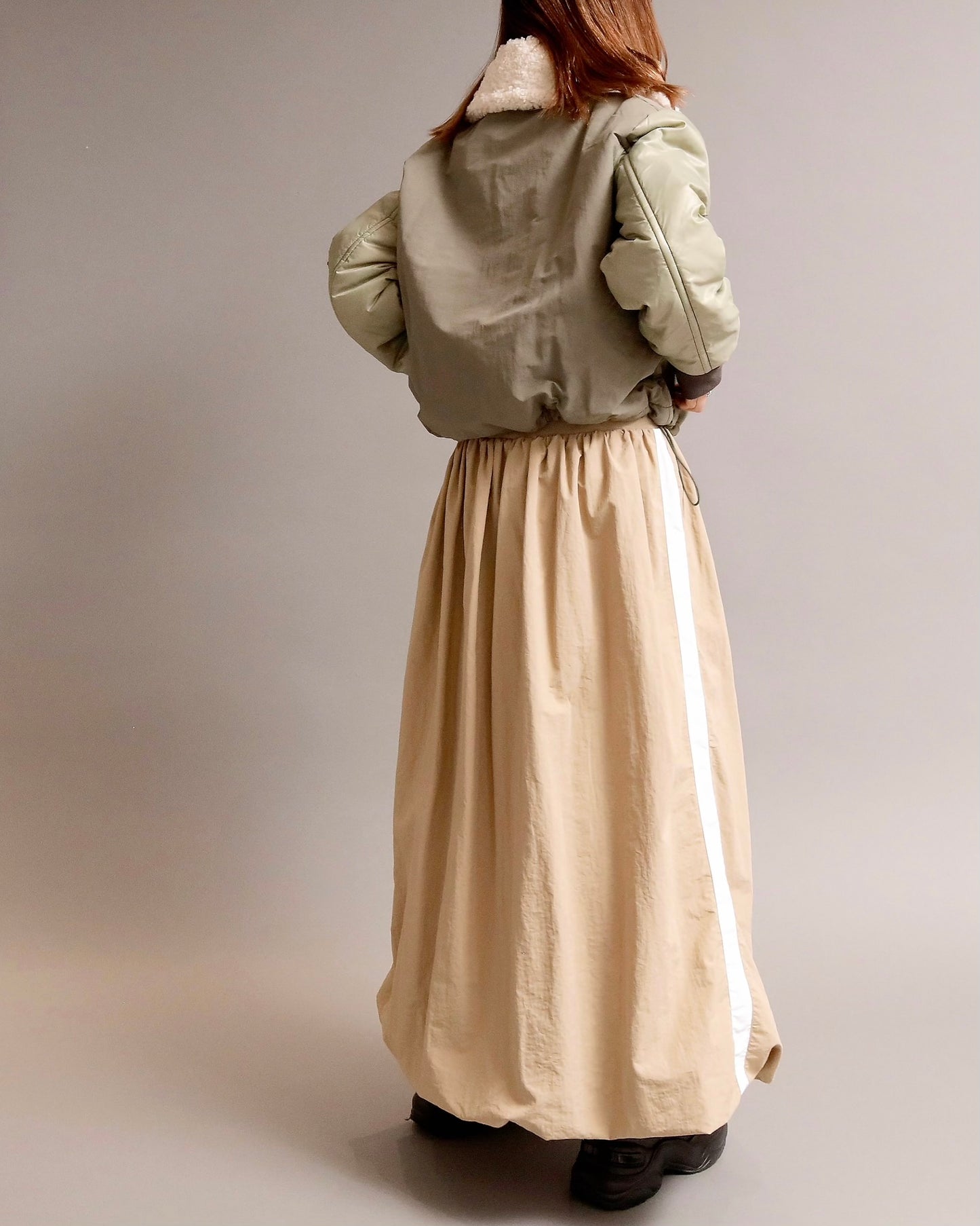 ボアカラー配色ミックスショートジャケット