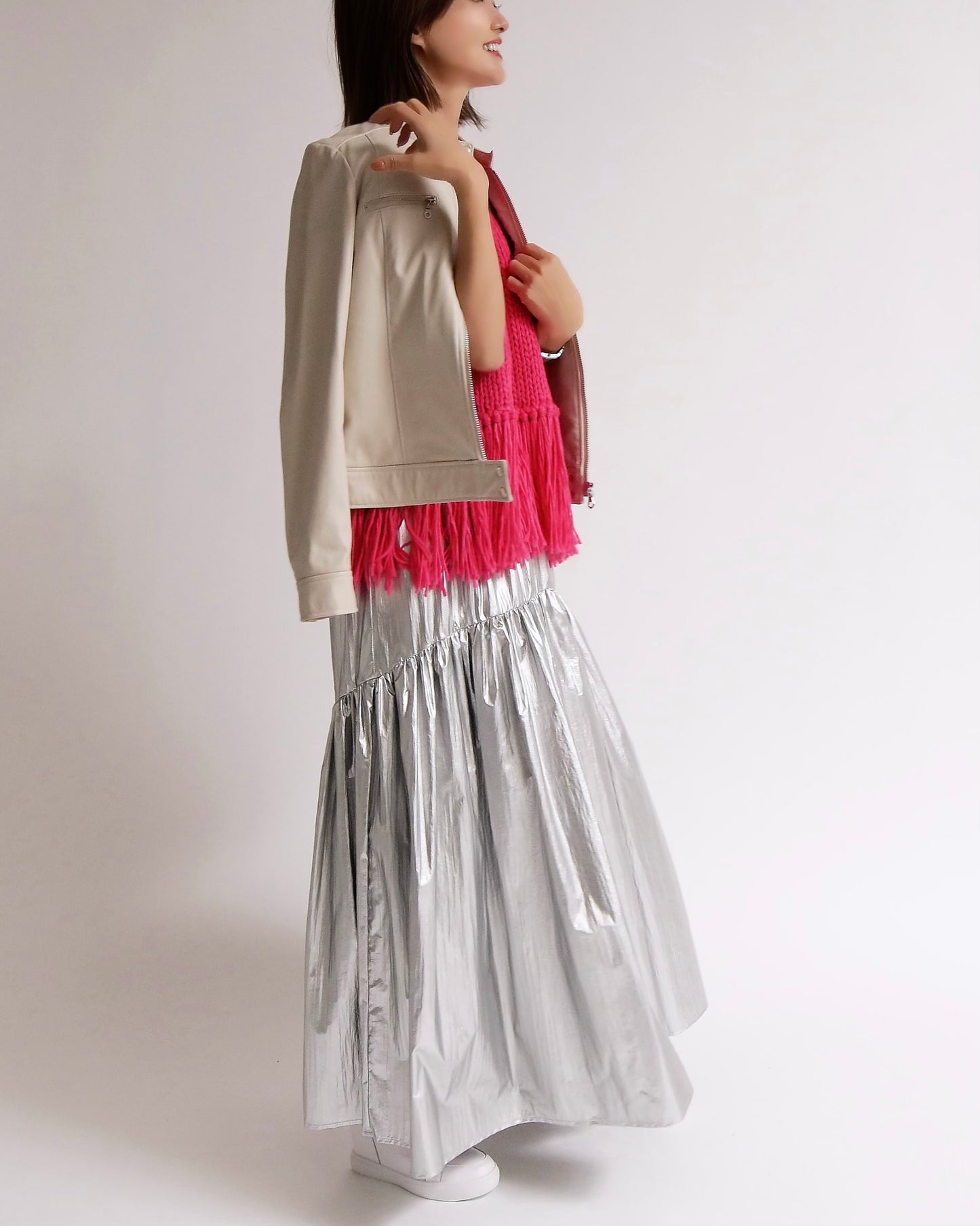 フリンジニットベスト