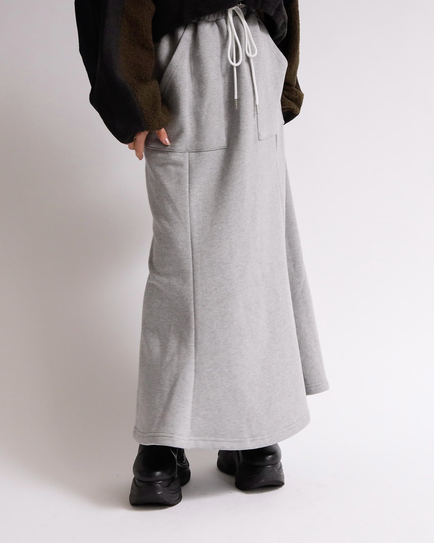 フロントポケット裏毛マーメイドスカート
