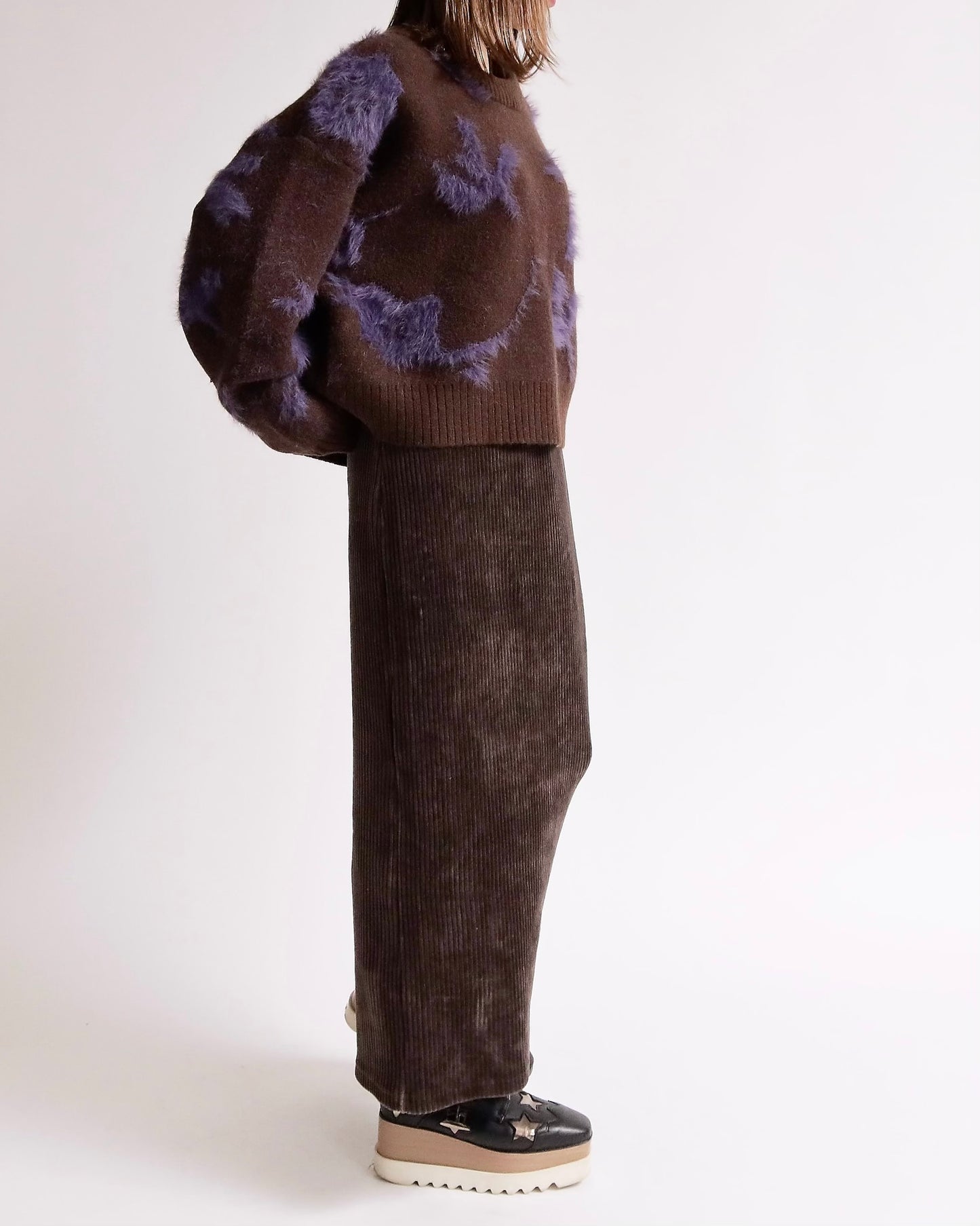 フェザーモチーフ ニットプルオーバー