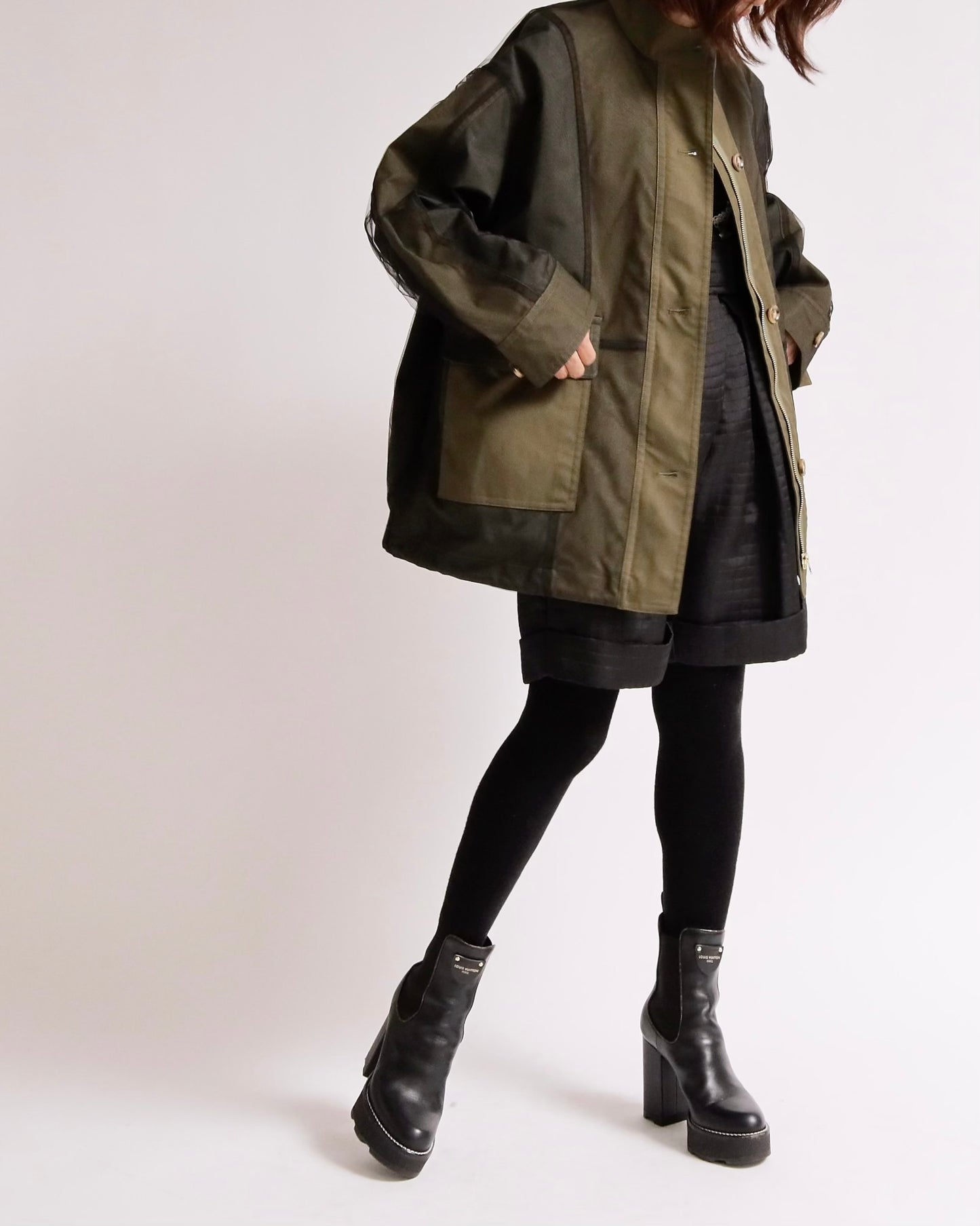 シアーレイヤード ミリタリージャケット