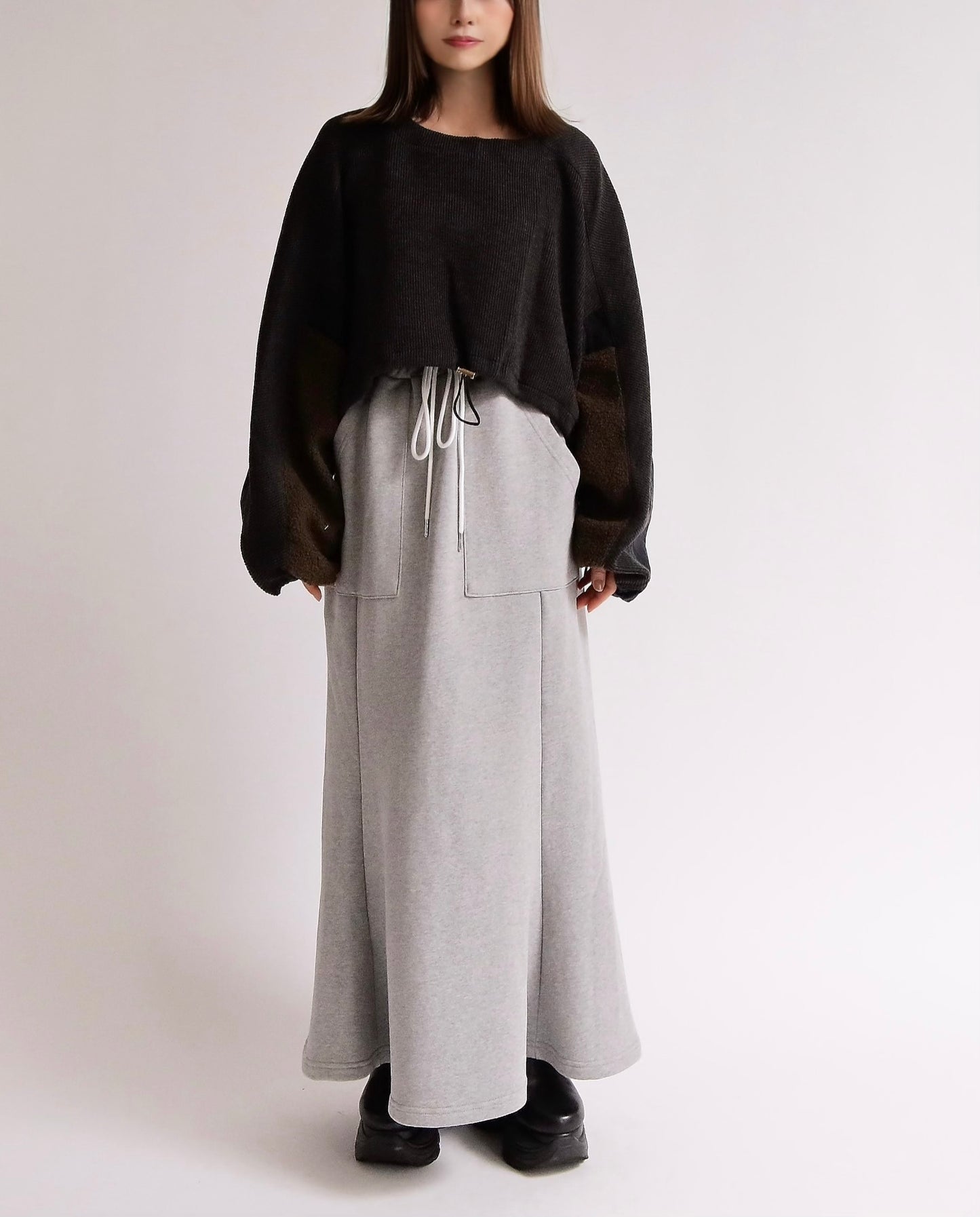 フロントポケット裏毛マーメイドスカート