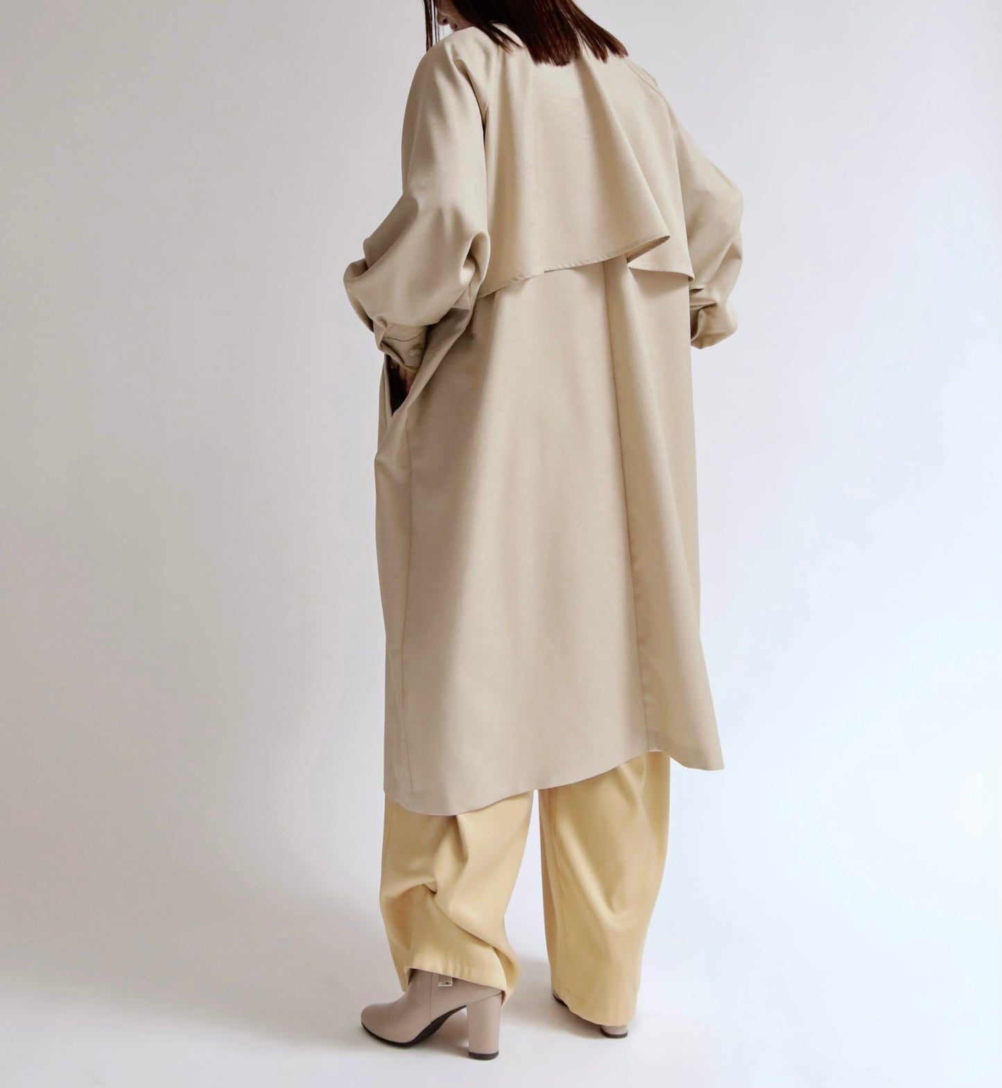 ニュアンスドレープ ダブルロングコート
