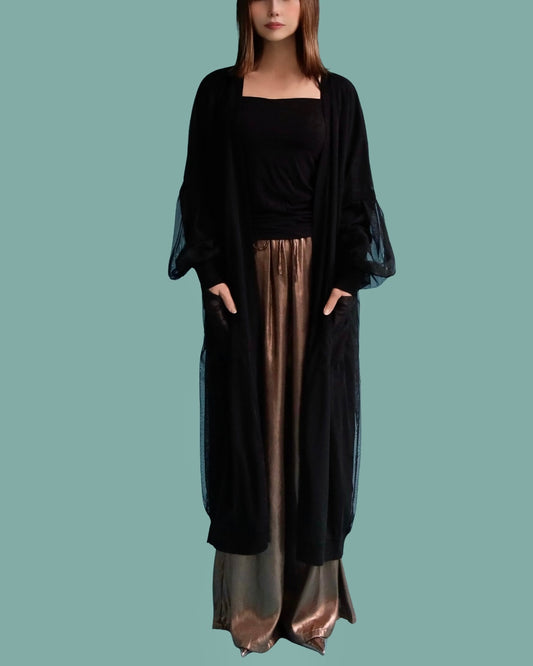 シアーボリュームスリーブ・コーディガン