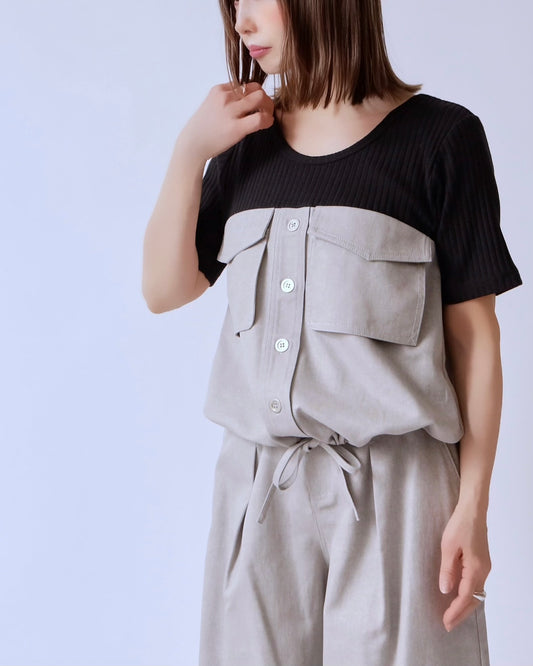 ミリタリーポケットトップス