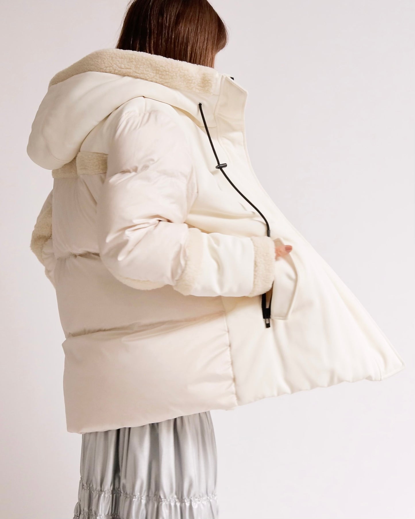 ボアトリム フーデッドショートダウン