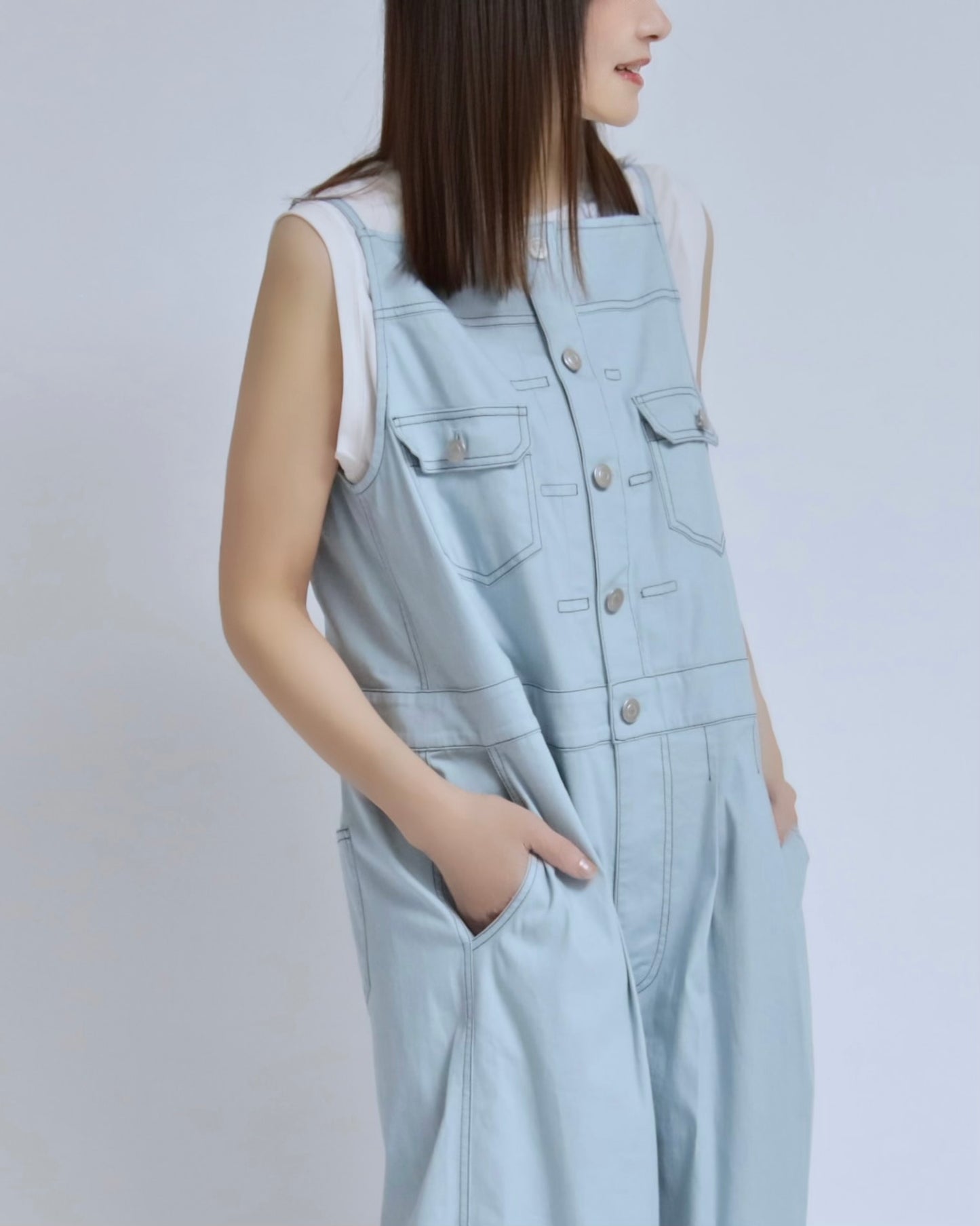 エフォートレスデニムサロペット