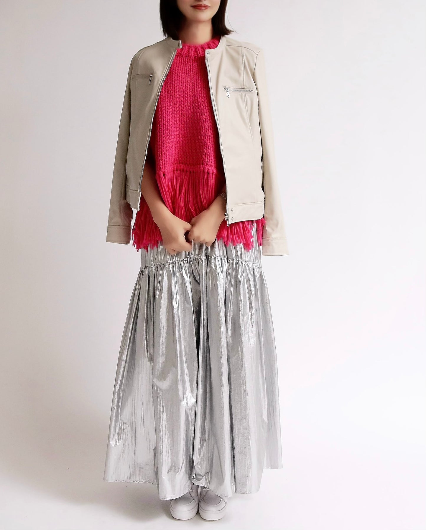 フリンジニットベスト